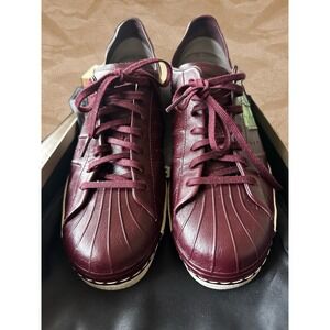 Y-3 Adidas Superstar Yohji Yamamoto Burgundy Leather Sneakers IG4027 Mens 11